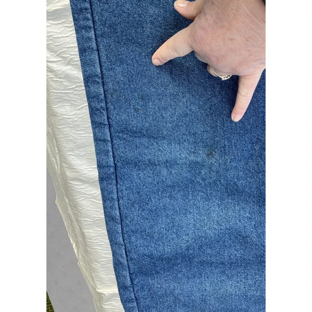 VTG Carhartt Flannel Lined Insulated Denim Jeans B21 DST 46 X 30 USA Components